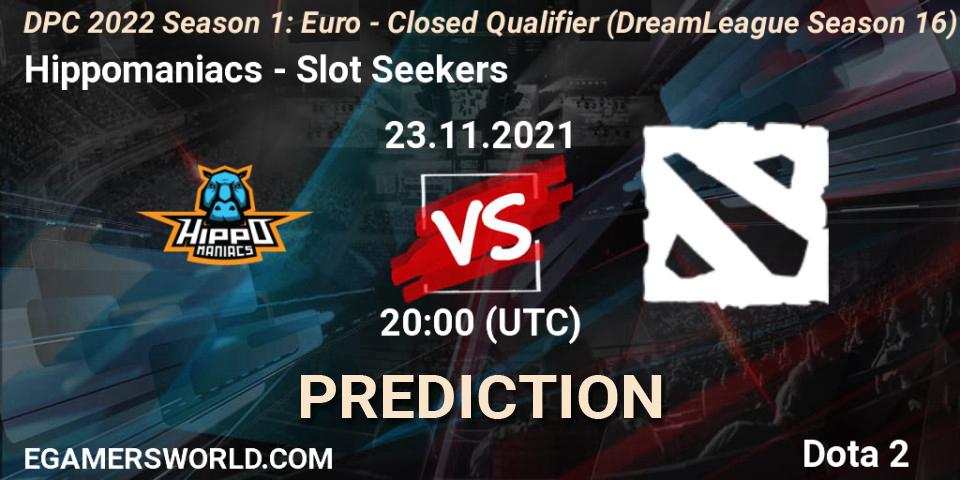 Hippomaniacs vs Slot Seekers: Match Prediction. 23.11.21, Dota 2, DPC 2022 Season 1: Euro - Closed Qualifier (DreamLeague Season 16)