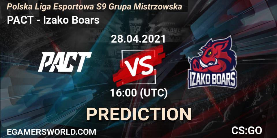 PACT vs Izako Boars: Match Prediction. 28.04.21, CS2 (CS:GO), Polska Liga Esportowa S9 Grupa Mistrzowska