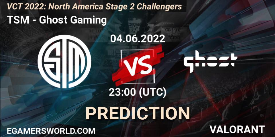TSM vs Ghost Gaming: Match Prediction. 04.06.2022 at 22:45, VALORANT, VCT 2022: North America Stage 2 Challengers