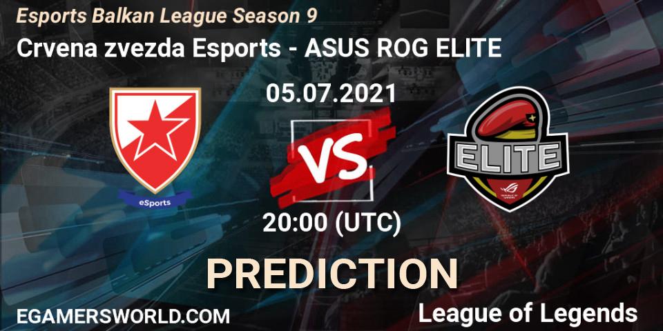 Crvena zvezda Esports vs ASUS ROG ELITE: Match Prediction. 05.07.21, LoL, Esports Balkan League Season 9