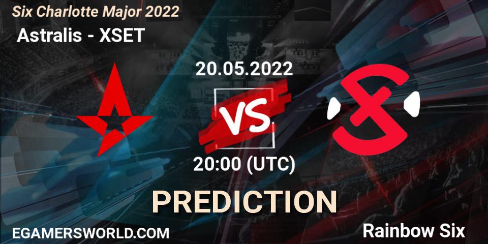  Astralis vs XSET: Match Prediction. 20.05.2022 at 23:00, Rainbow Six, Six Charlotte Major 2022