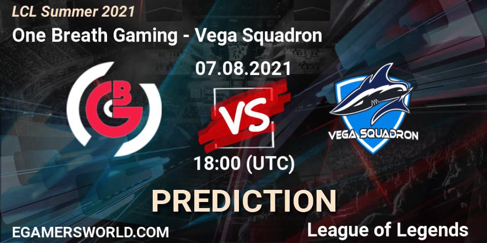 One Breath Gaming vs Vega Squadron: Match Prediction. 07.08.21, LoL, LCL Summer 2021