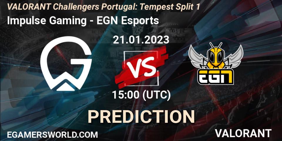 Impulse Gaming vs EGN Esports: Match Prediction. 21.01.23, VALORANT, VALORANT Challengers 2023 Portugal: Tempest Split 1