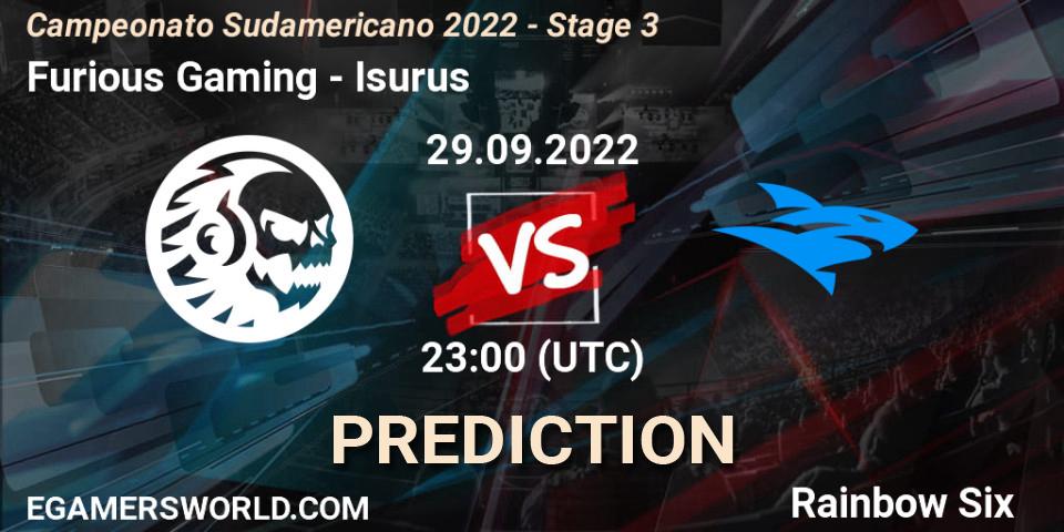 Furious Gaming vs Isurus: Match Prediction. 29.09.2022 at 23:00, Rainbow Six, Campeonato Sudamericano 2022 - Stage 3