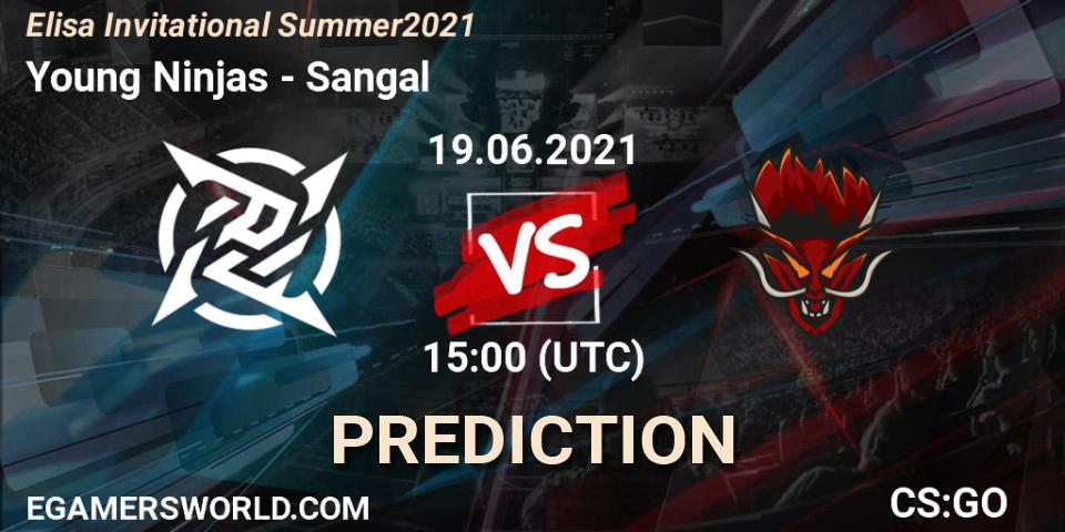 Young Ninjas vs Sangal: Match Prediction. 19.06.2021 at 15:00, Counter-Strike (CS2), Elisa Invitational Summer 2021