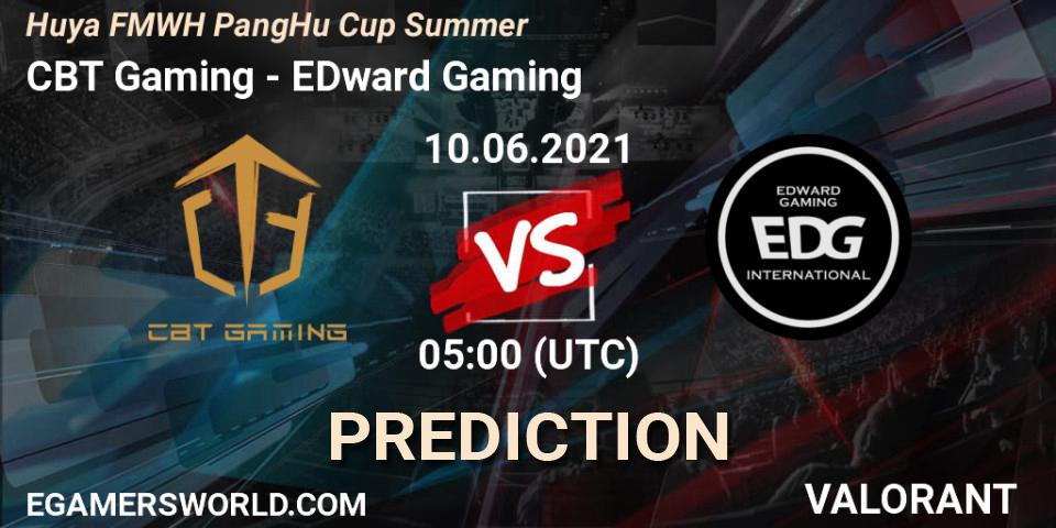 CBT Gaming vs EDward Gaming: Match Prediction. 10.06.2021 at 05:00, VALORANT, Huya FMWH PangHu Cup Summer