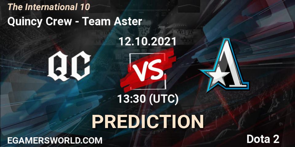 Quincy Crew vs Team Aster: Match Prediction. 12.10.2021 at 16:31, Dota 2, The Internationa 2021