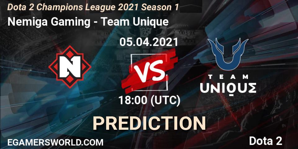 Nemiga Gaming vs Team Unique: Match Prediction. 05.04.2021 at 17:00, Dota 2, Dota 2 Champions League 2021 Season 1