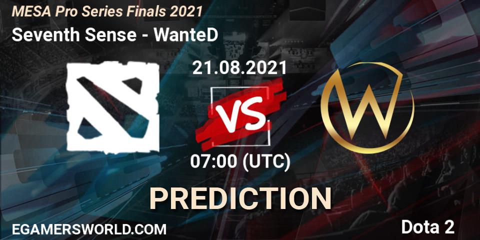 Seventh Sense vs WanteD: Match Prediction. 21.08.2021 at 07:24, Dota 2, MESA Pro Series Finals 2021