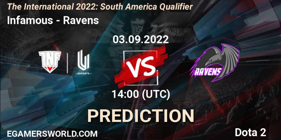 Infamous vs Ravens: Match Prediction. 03.09.22, Dota 2, The International 2022: South America Qualifier