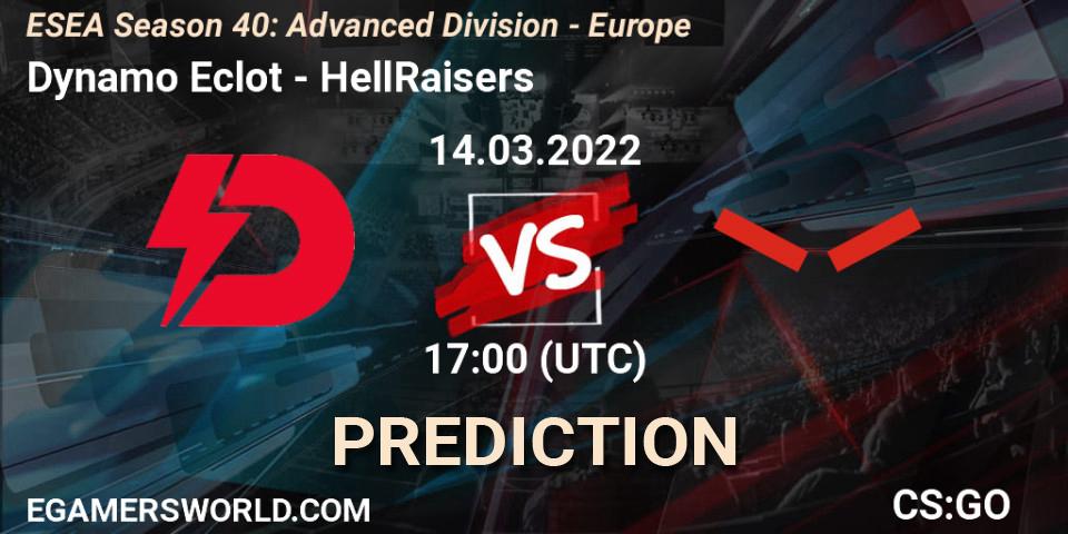 Dynamo Eclot vs HellRaisers: Match Prediction. 14.03.22, CS2 (CS:GO), ESEA Season 40: Advanced Division - Europe