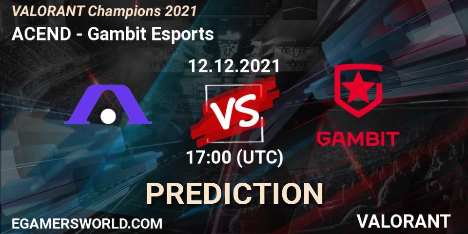 ACEND vs Gambit Esports: Match Prediction. 12.12.21, VALORANT, VALORANT Champions 2021