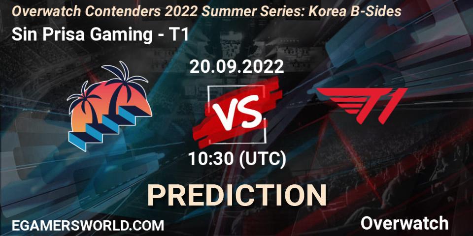 Sin Prisa Gaming vs T1: Match Prediction. 20.09.22, Overwatch, Overwatch Contenders 2022 Summer Series: Korea B-Sides