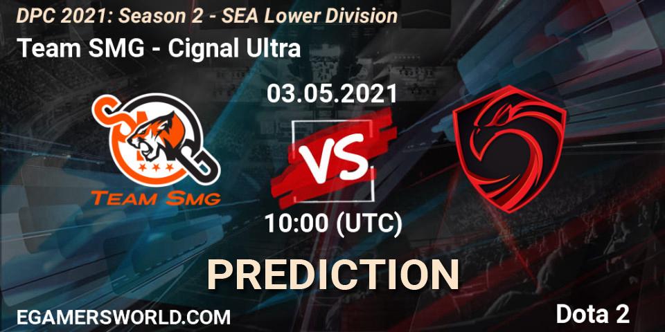 Team SMG vs Cignal Ultra: Match Prediction. 03.05.2021 at 10:01, Dota 2, DPC 2021: Season 2 - SEA Lower Division