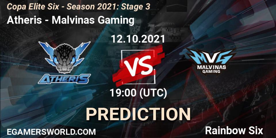 Atheris vs Malvinas Gaming: Match Prediction. 12.10.2021 at 19:00, Rainbow Six, Copa Elite Six - Season 2021: Stage 3