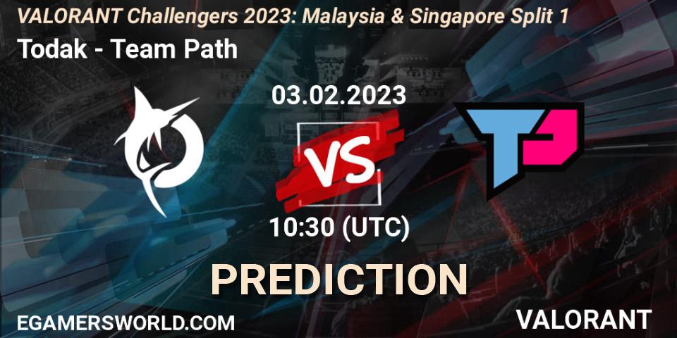 Todak vs Team Path: Match Prediction. 03.02.23, VALORANT, VALORANT Challengers 2023: Malaysia & Singapore Split 1