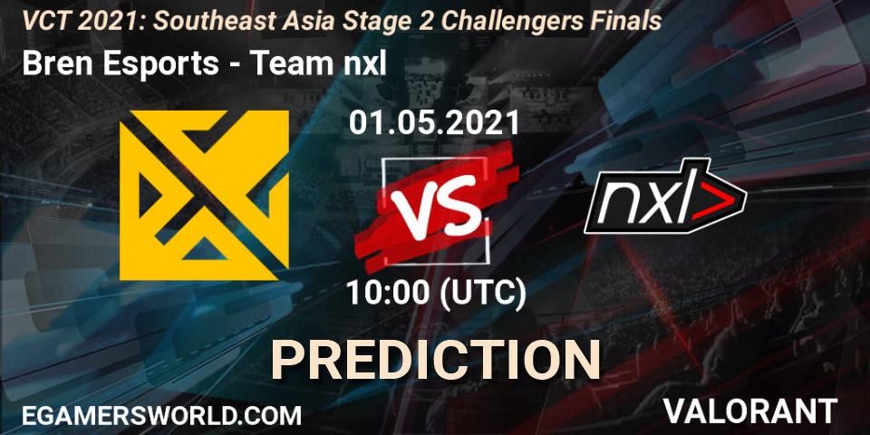 Bren Esports vs Team nxl: Match Prediction. 01.05.2021 at 10:00, VALORANT, VCT 2021: Southeast Asia Stage 2 Challengers Finals