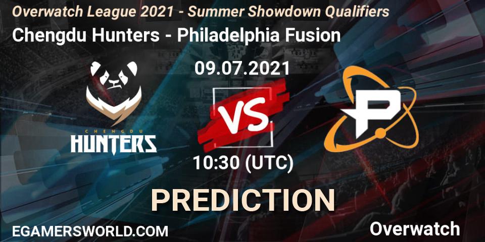 Chengdu Hunters vs Philadelphia Fusion: Match Prediction. 09.07.2021 at 10:30, Overwatch, Overwatch League 2021 - Summer Showdown Qualifiers