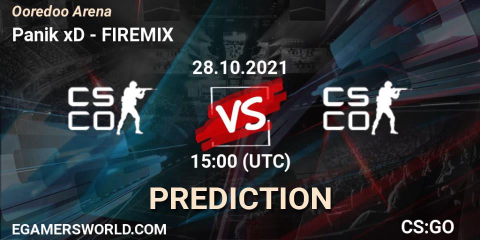 Panik xD vs FIREMIX: Match Prediction. 28.10.2021 at 15:00, Counter-Strike (CS2), Ooredoo Arena