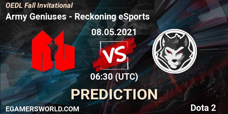 Army Geniuses vs Reckoning eSports: Match Prediction. 08.05.21, Dota 2, OEDL Fall Invitational