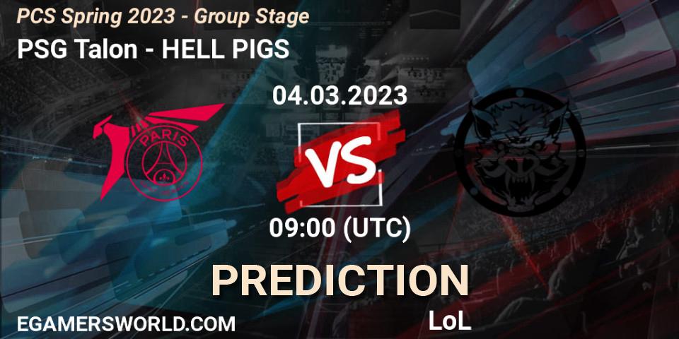 PSG Talon vs HELL PIGS: Match Prediction. 11.02.23, LoL, PCS Spring 2023 - Group Stage