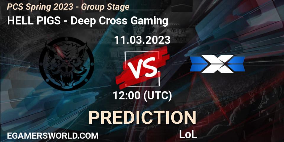 HELL PIGS vs Deep Cross Gaming: Match Prediction. 12.02.23, LoL, PCS Spring 2023 - Group Stage
