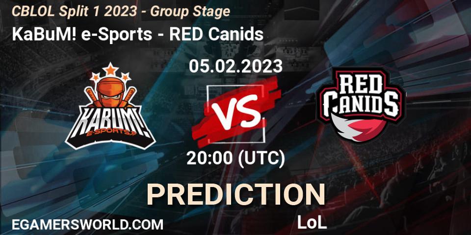 KaBuM! e-Sports vs RED Canids: Match Prediction. 05.02.23, LoL, CBLOL Split 1 2023 - Group Stage