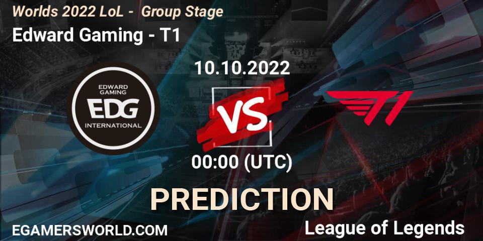 Edward Gaming vs T1: Match Prediction. 14.10.2022 at 00:00, LoL, Worlds 2022 LoL - Group Stage