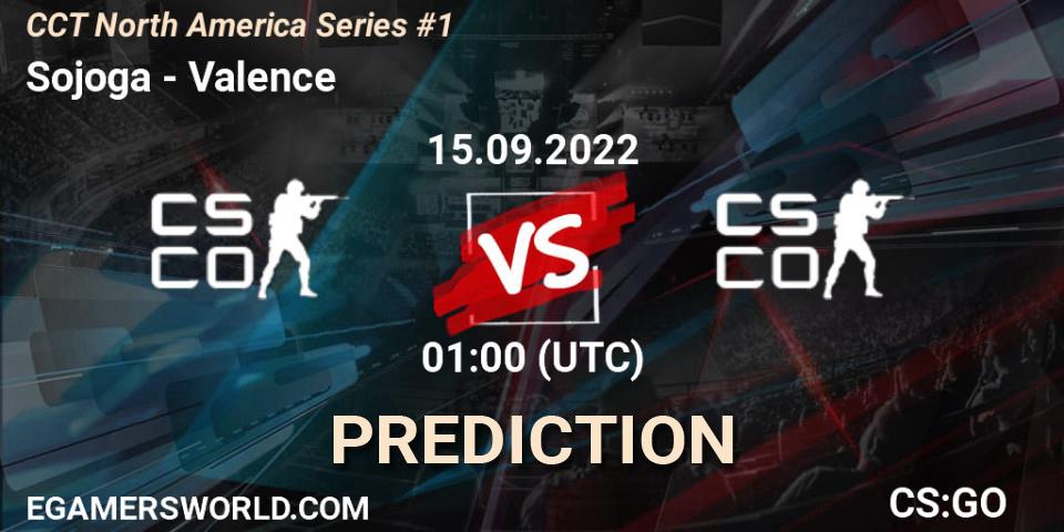 Sojoga vs Valence: Match Prediction. 15.09.2022 at 01:00, Counter-Strike (CS2), CCT North America Series #1