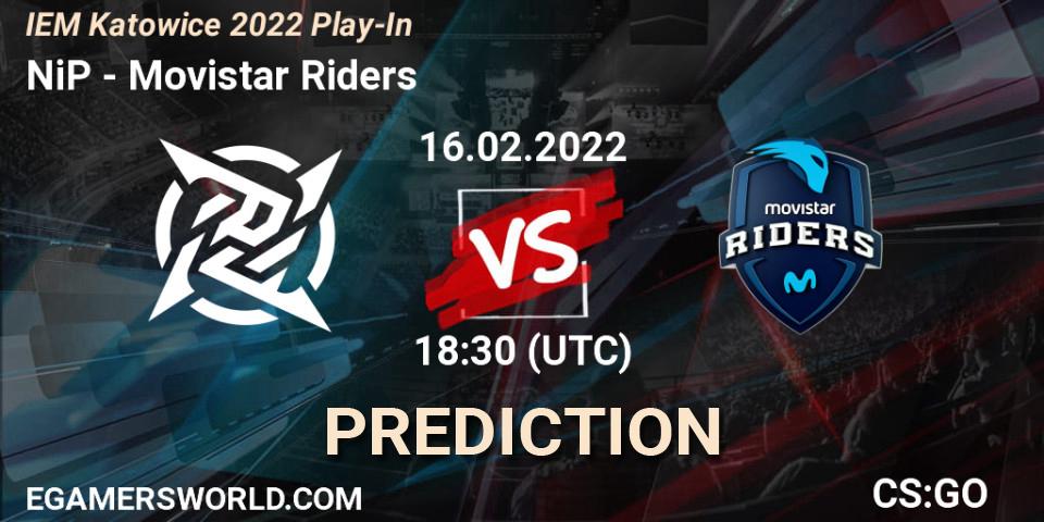 NiP vs Movistar Riders: Match Prediction. 16.02.22, CS2 (CS:GO), IEM Katowice 2022 Play-In