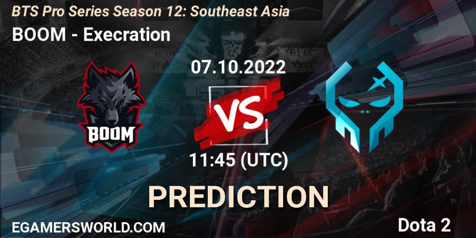 BOOM vs Execration: Match Prediction. 07.10.22, Dota 2, BTS Pro Series Season 12: Southeast Asia