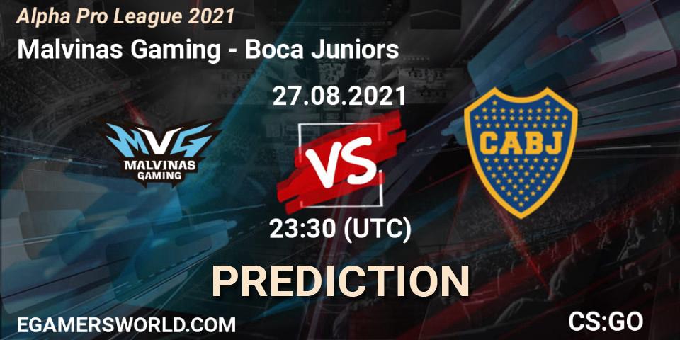 Malvinas Gaming vs Boca Juniors: Match Prediction. 27.08.2021 at 23:30, Counter-Strike (CS2), Alpha Pro League 2021