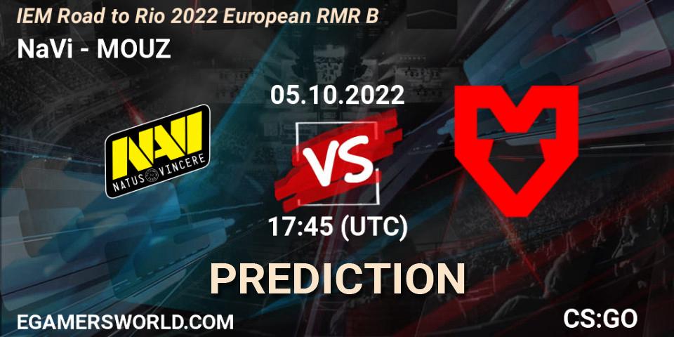 NaVi vs MOUZ: Match Prediction. 05.10.22, CS2 (CS:GO), IEM Road to Rio 2022 European RMR B
