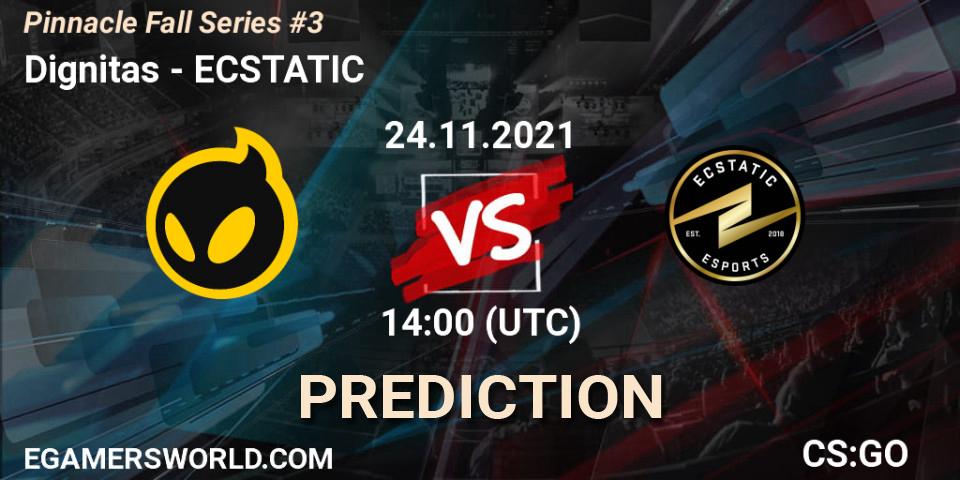 Dignitas vs ECSTATIC: Match Prediction. 24.11.2021 at 14:00, Counter-Strike (CS2), Pinnacle Fall Series #3