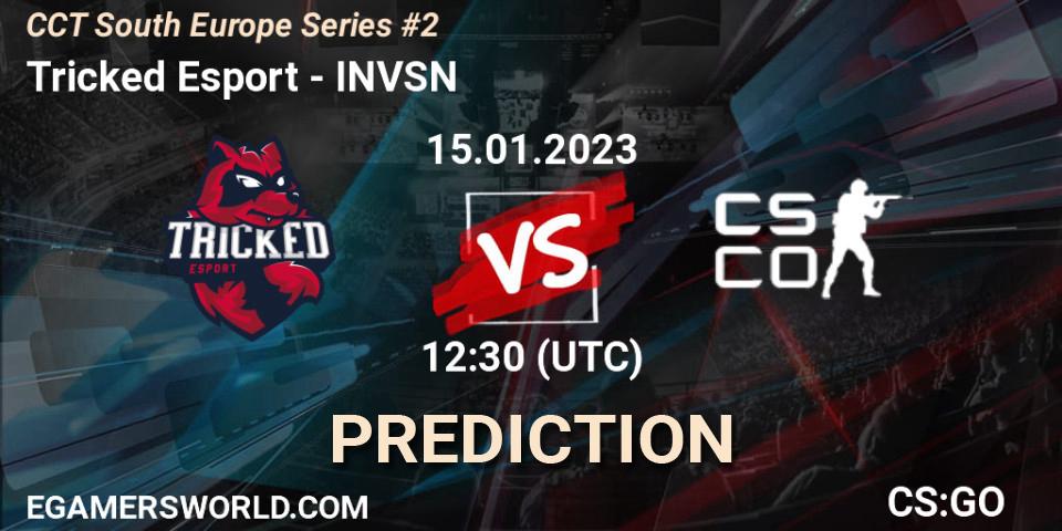 Tricked Esport vs INVSN: Match Prediction. 15.01.2023 at 12:30, Counter-Strike (CS2), CCT South Europe Series #2