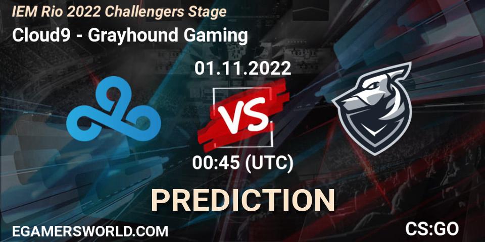 Cloud9 vs Grayhound Gaming: Match Prediction. 01.11.22, CS2 (CS:GO), IEM Rio 2022 Challengers Stage