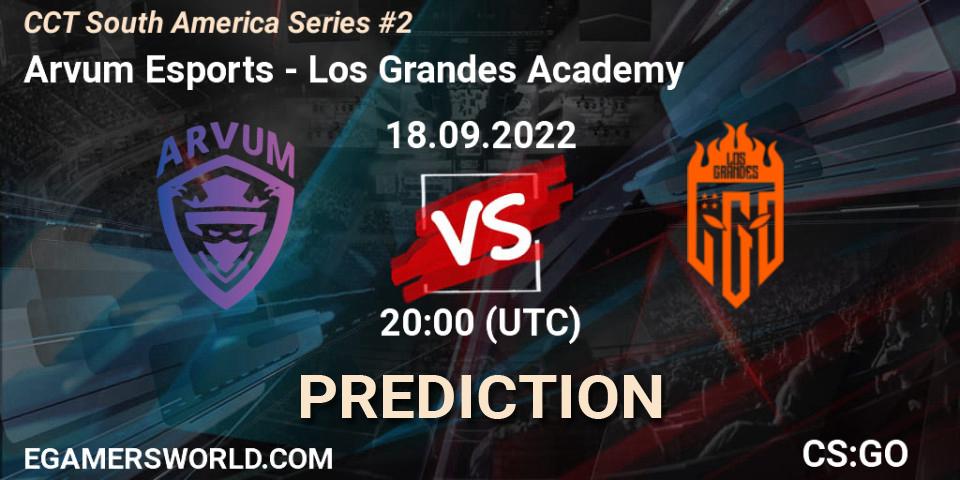 Arvum Esports vs Los Grandes Academy: Match Prediction. 18.09.2022 at 21:10, Counter-Strike (CS2), CCT South America Series #2
