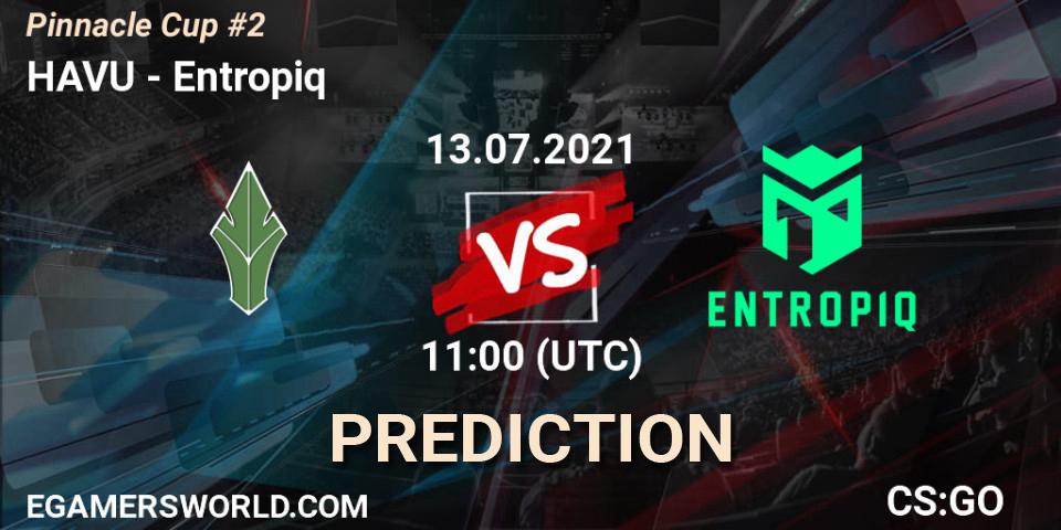 HAVU vs Entropiq: Match Prediction. 13.07.2021 at 11:00, Counter-Strike (CS2), Pinnacle Cup #2