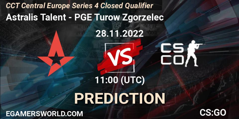 Astralis Talent vs PGE Turow Zgorzelec: Match Prediction. 28.11.22, CS2 (CS:GO), CCT Central Europe Series 4 Closed Qualifier