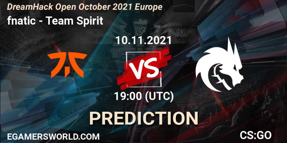 fnatic vs Team Spirit: Match Prediction. 10.11.2021 at 19:00, Counter-Strike (CS2), DreamHack Open November 2021