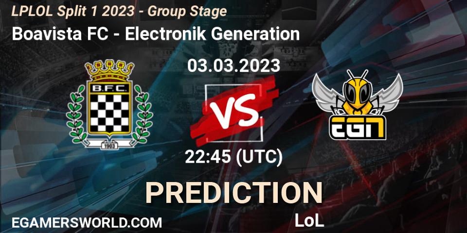 Boavista FC vs Electronik Generation: Match Prediction. 03.02.2023 at 22:45, LoL, LPLOL Split 1 2023 - Group Stage