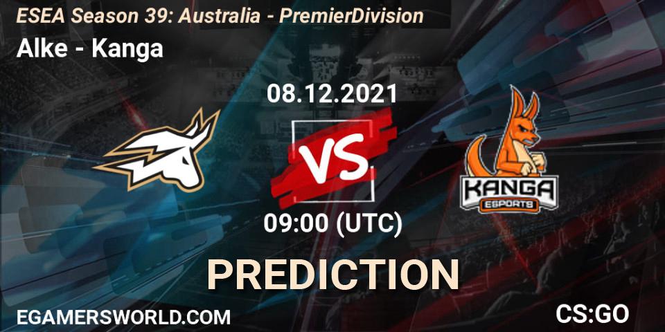 Alke vs Kanga: Match Prediction. 08.12.21, CS2 (CS:GO), ESEA Season 39: Australia - Premier Division