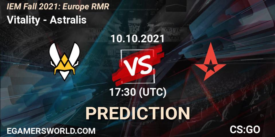 Vitality vs Astralis: Match Prediction. 10.10.2021 at 19:20, Counter-Strike (CS2), IEM Fall 2021: Europe RMR