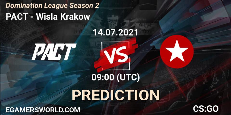 PACT vs Wisla Krakow: Match Prediction. 14.07.2021 at 09:00, Counter-Strike (CS2), Domination League Season 2