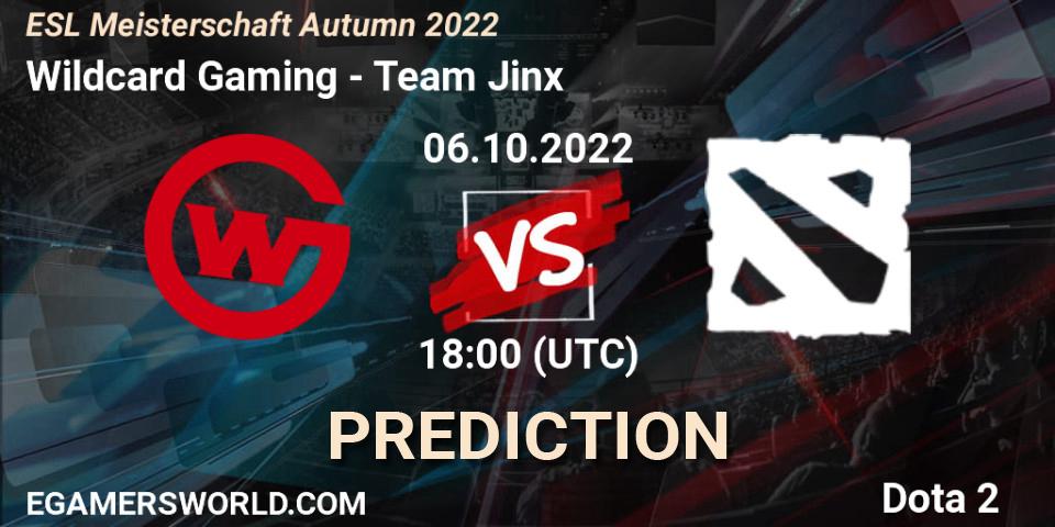 Wildcard Gaming vs Team Jinx: Match Prediction. 06.10.2022 at 18:06, Dota 2, ESL Meisterschaft Autumn 2022