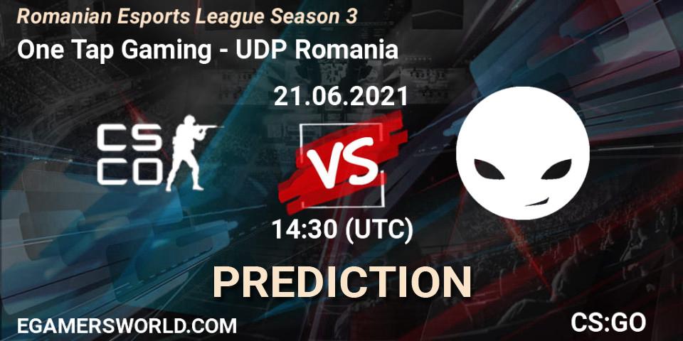 One Tap Gaming vs UDP Romania: Match Prediction. 21.06.2021 at 14:30, Counter-Strike (CS2), Romanian Esports League Season 3