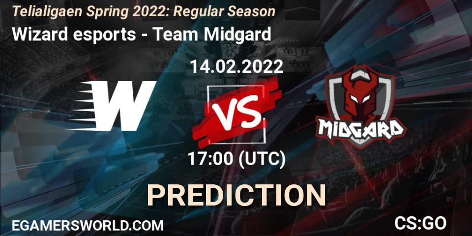 Wizard esports vs Team Midgard: Match Prediction. 14.02.2022 at 17:00, Counter-Strike (CS2), Telialigaen Spring 2022: Regular Season