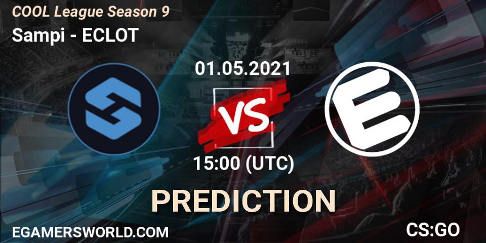 Sampi vs ECLOT: Match Prediction. 01.05.2021 at 15:00, Counter-Strike (CS2), COOL League Season 9