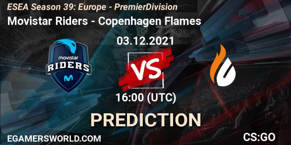 Movistar Riders vs Copenhagen Flames: Match Prediction. 03.12.21, CS2 (CS:GO), ESEA Season 39: Europe - Premier Division