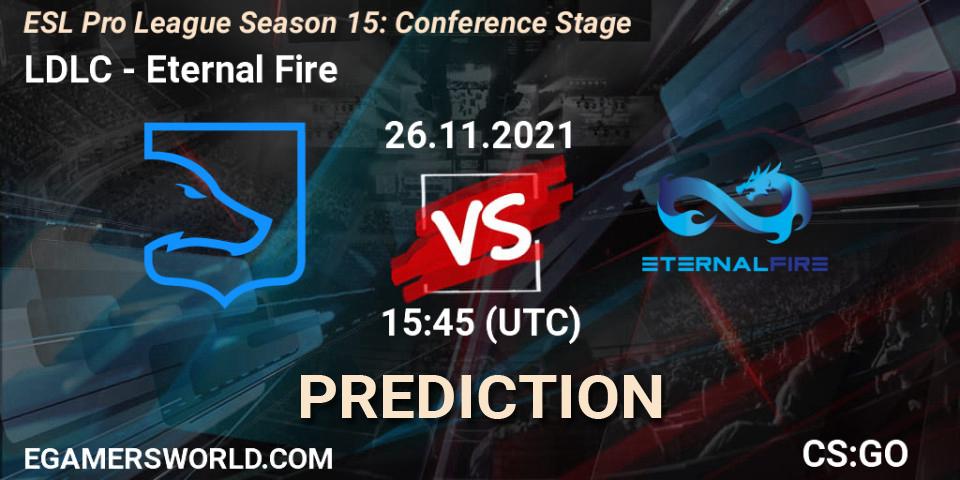 LDLC vs Eternal Fire: Match Prediction. 26.11.2021 at 17:10, Counter-Strike (CS2), ESL Pro League Season 15: Conference Stage